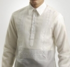 Men's Barong White Jusi fabric 100784 White Men's Barong White Jusi fabric 100784 White